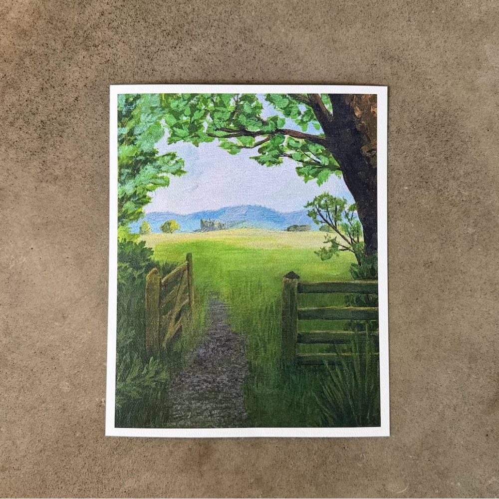 Through the Gate Fine Art Print 8x10” Debigshire Wales UK Countryside